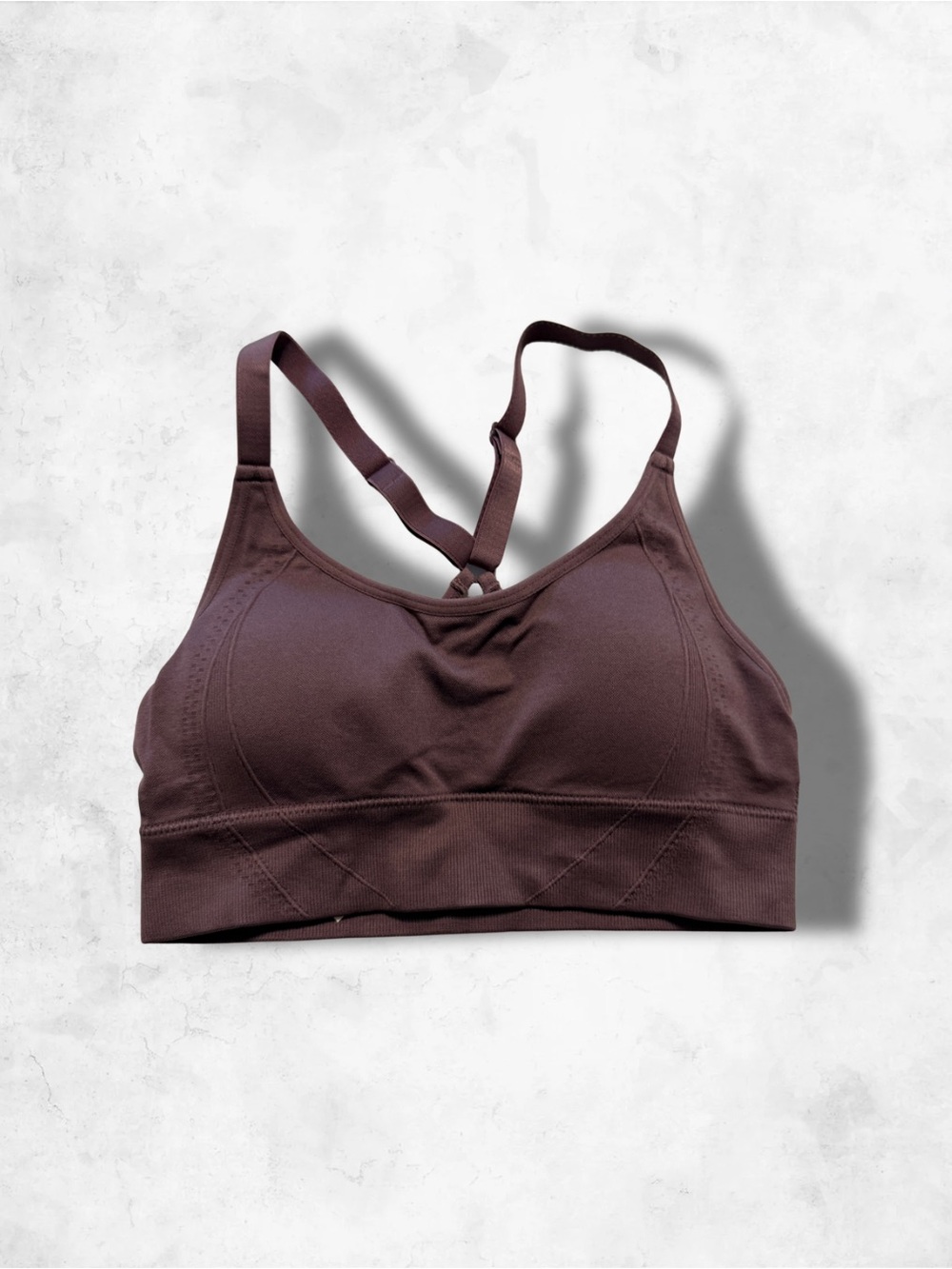 Marika Brown Seamless Racerback Sports Bra